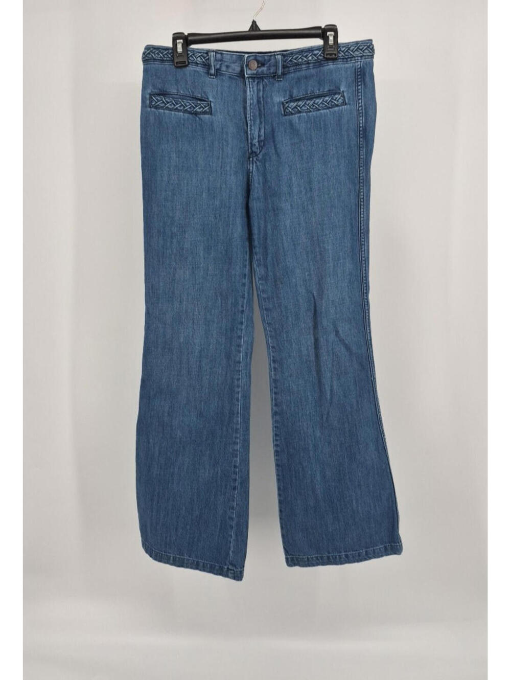 GAP 1969 Original Flare Jeans Braided Waist & Pockets Women's 8 R Vintage